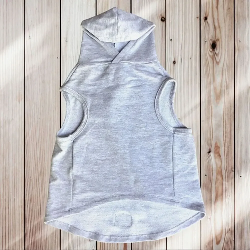 Bowery Pet Supply Dog Hoodie Good Vibes Only Gray 8/Medium Cute